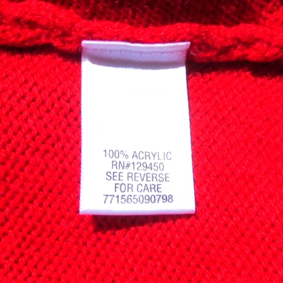 Candie's Sweater Sassy Red Hi-Low Open Knit Lightweight Pull On Size S - Picture 8 of 13